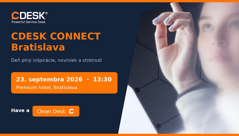Pozvánka na konferenciu CDESK CONNECT Bratislava 2026