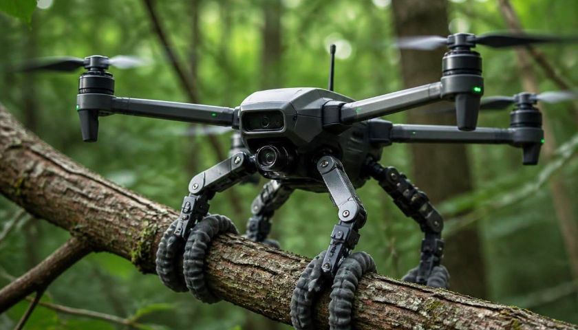 Dron so silikónovými drápmi dokáže pristáť a udržať sa aj na konári v hustom lese